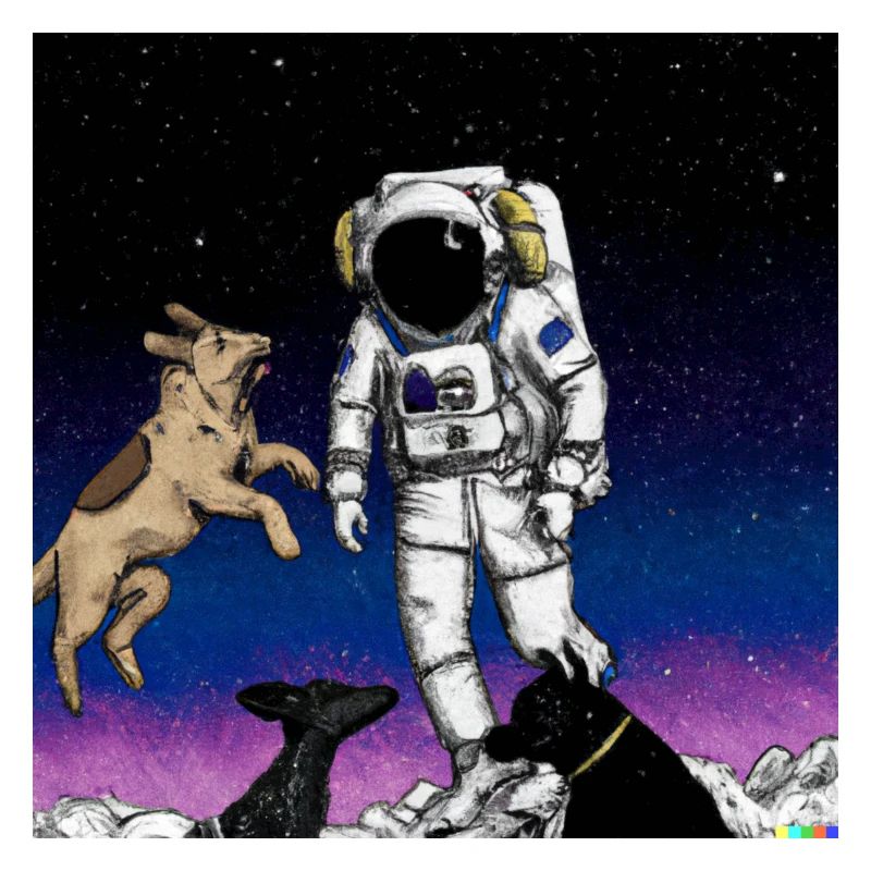 Dogs and Astronaut