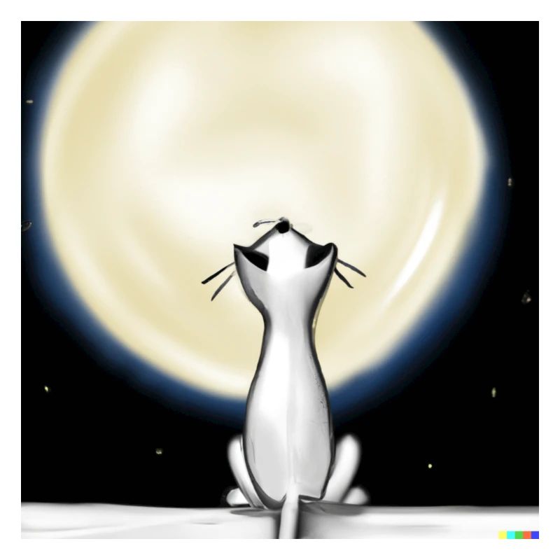 cat on moon