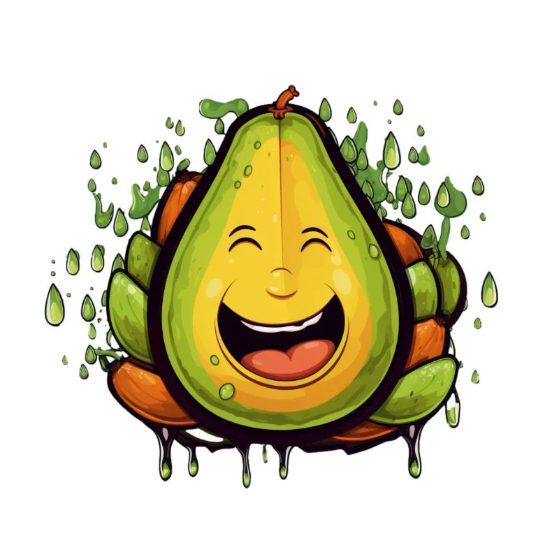 Glückliche Avokado