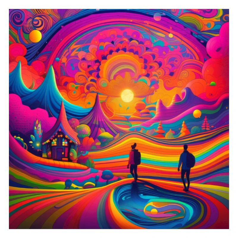 psychedelisches trippy Traumwelt-Design