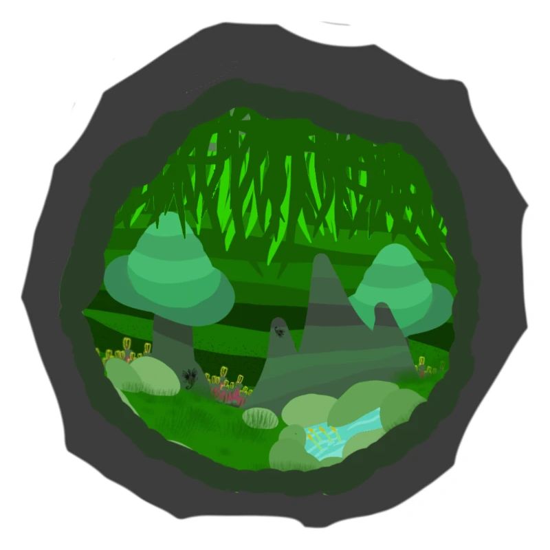 Surreale Höhlenwelt