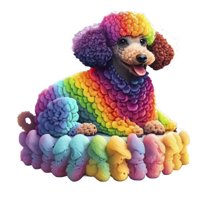 Regenbogen Pudel
