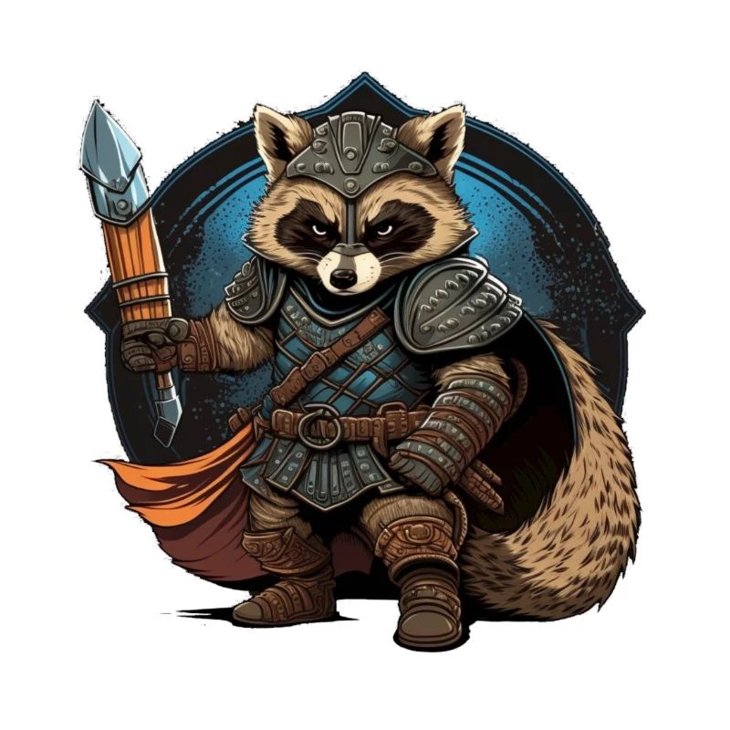 Fantasy Warrior Racoon