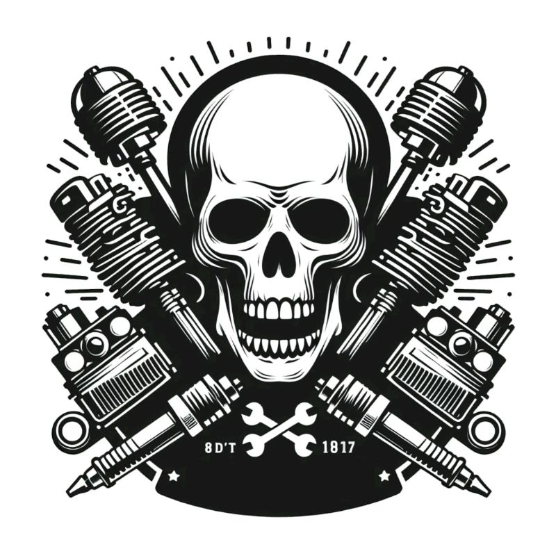 Biker Skull Design 3