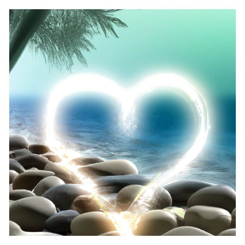 Herz am Steinstrand