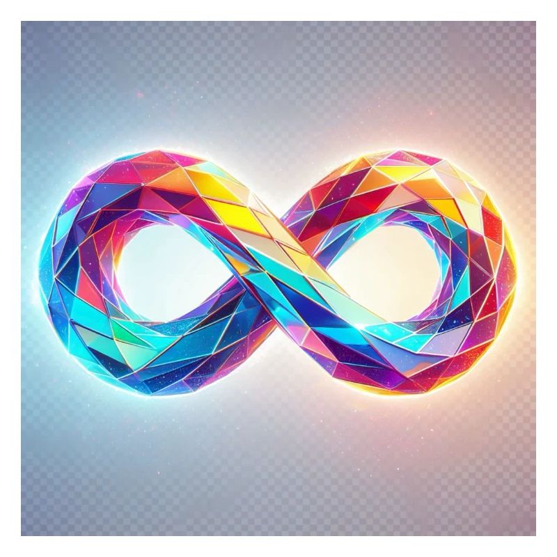 Infinity, prism rainbow