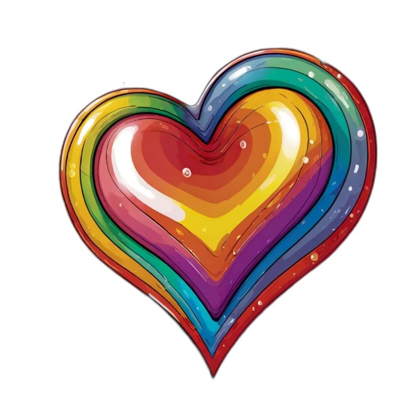Regenbogen Herz