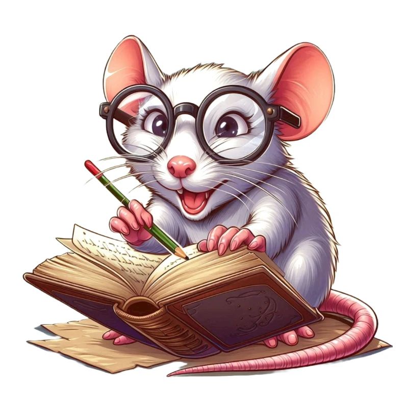 Leseratte mit Brille