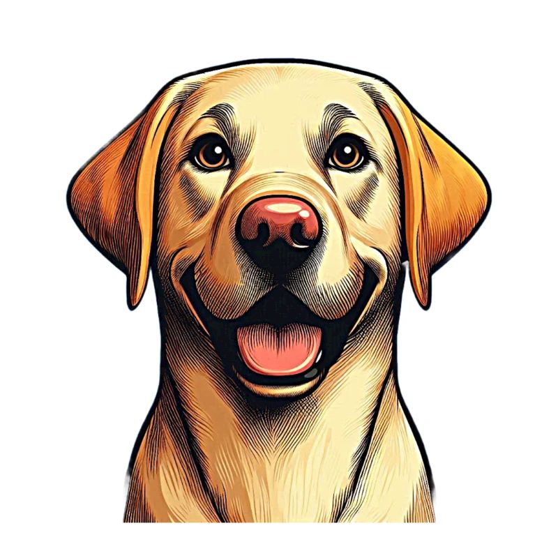 Lächelnder Labradorportrait