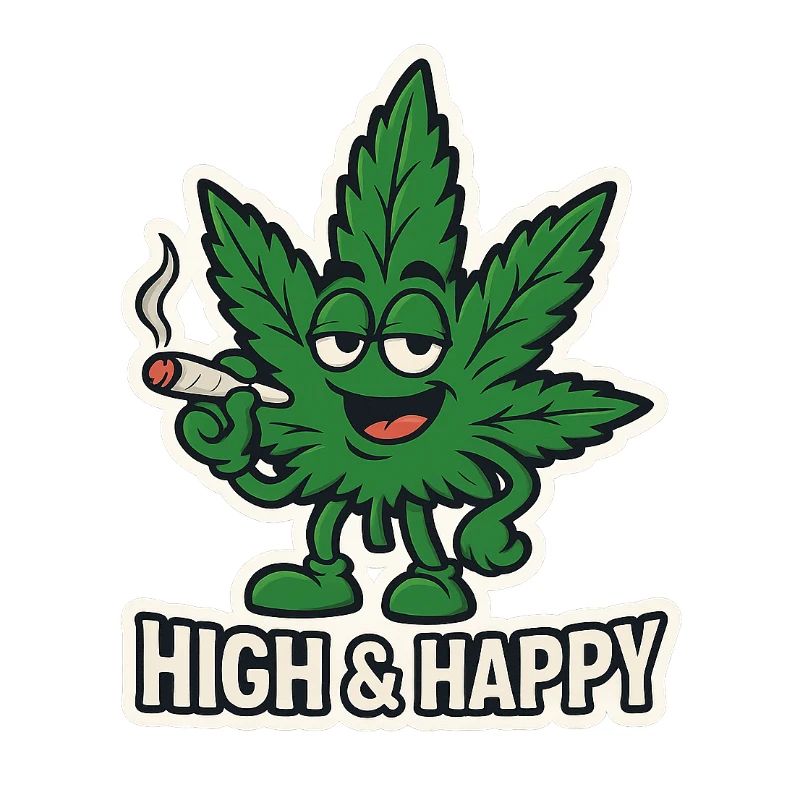 Leafy High & Happy Cartoon