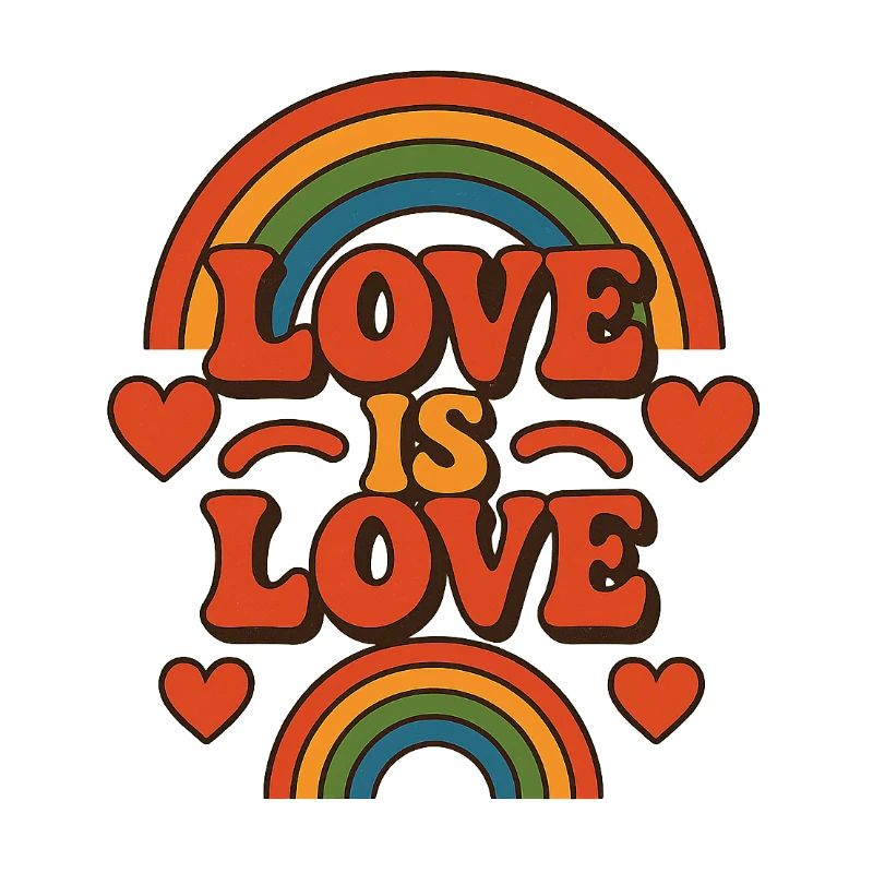 Liebe Regenbogen Illustration