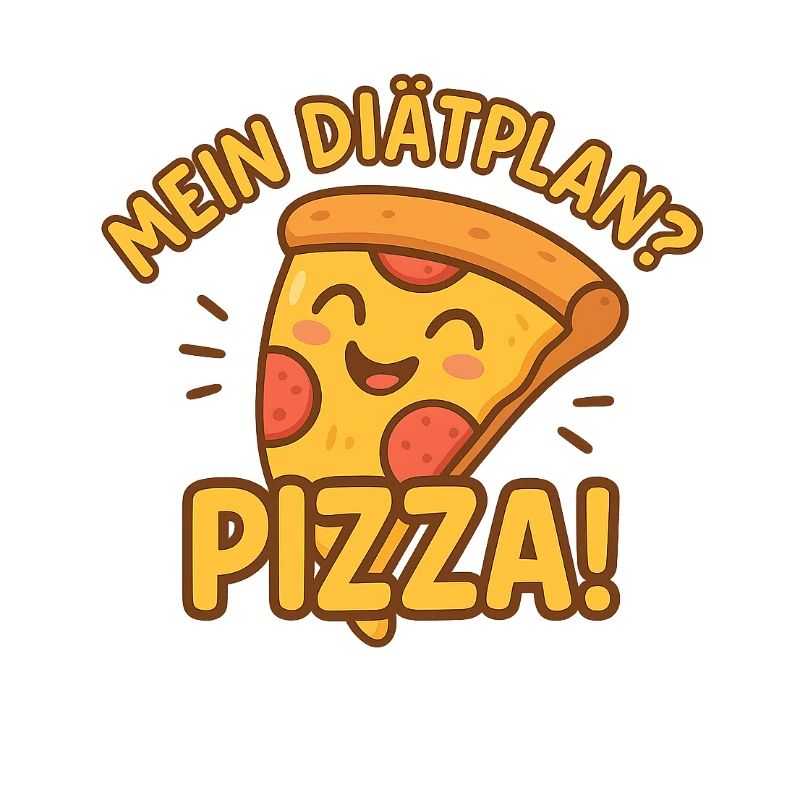 Lustiges Pizzamotiv mit Frage