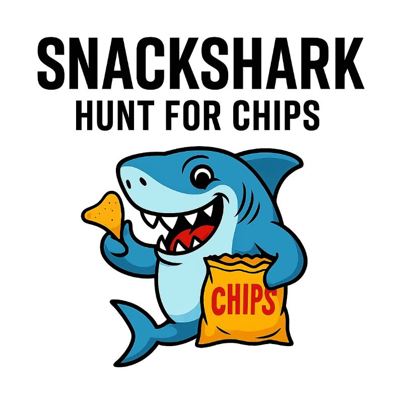Niedlicher Haifisch mit Chips