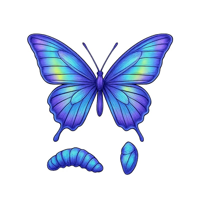 Blauer Gradientschmetterling