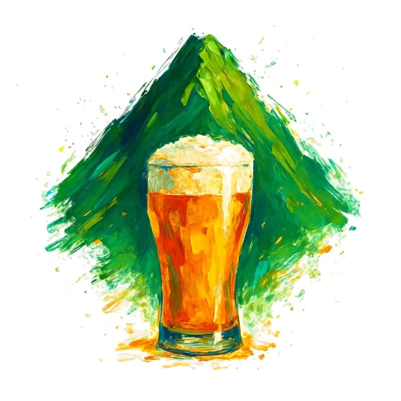 Bier im Bergpanorama