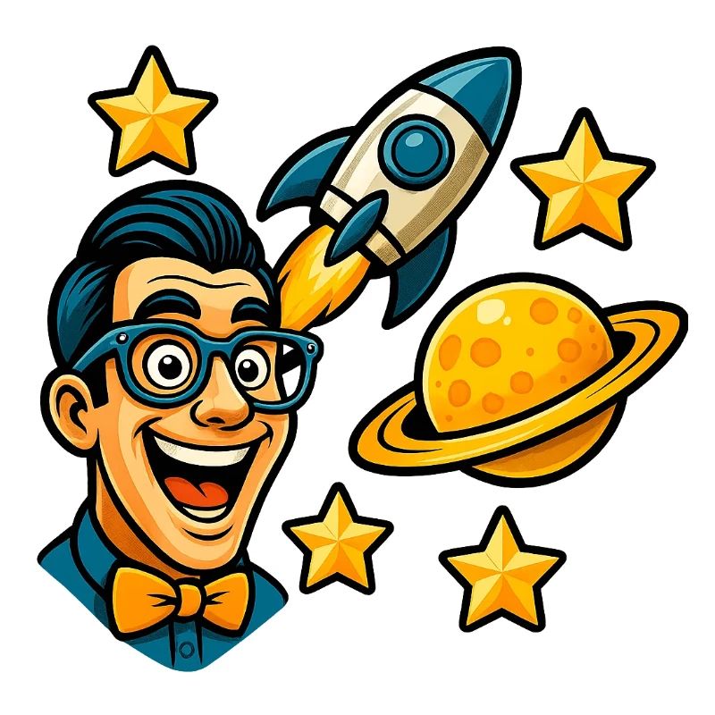 Passionné d’espace avec des lunettes