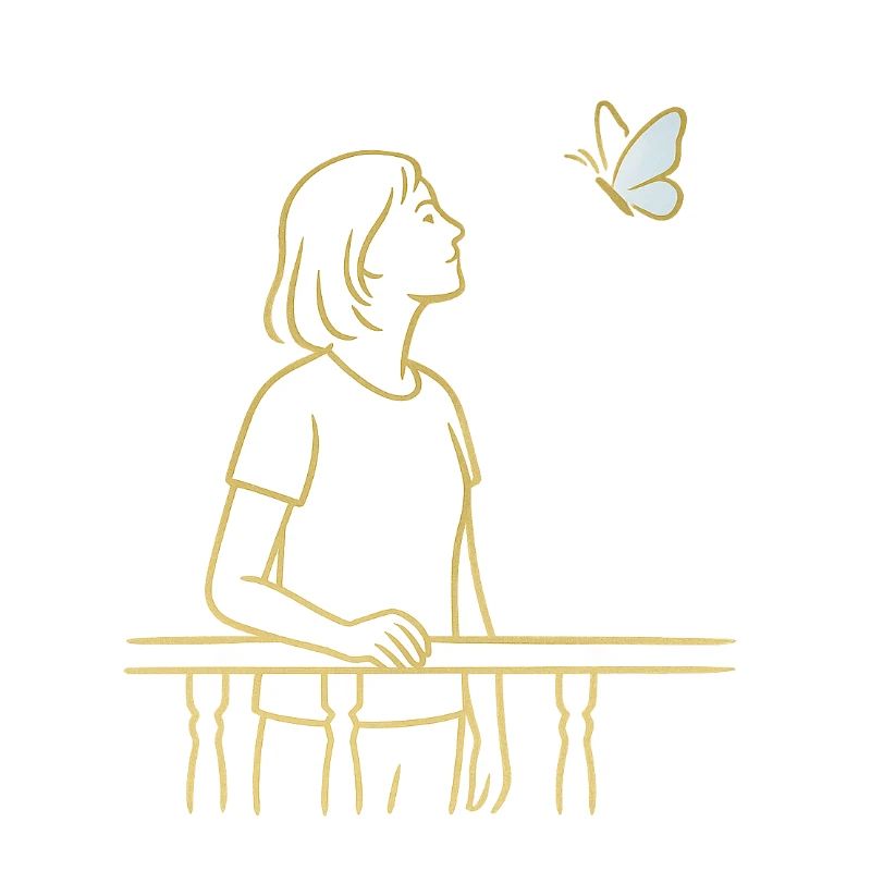 Blick zum Schmetterling