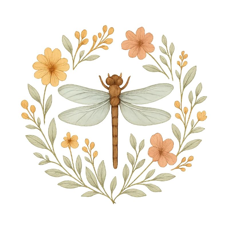 Blumiger Libellenkranz