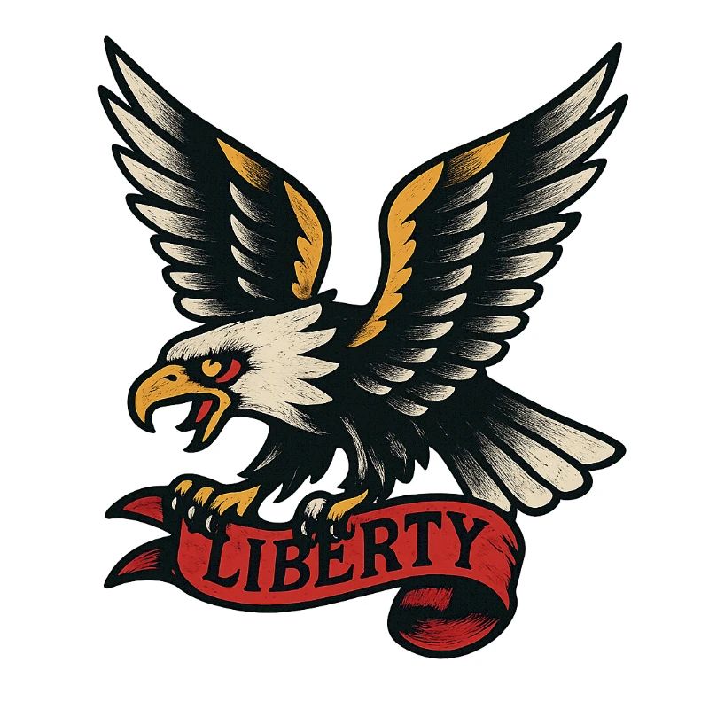 Liberty Eagle dans le style tatouage