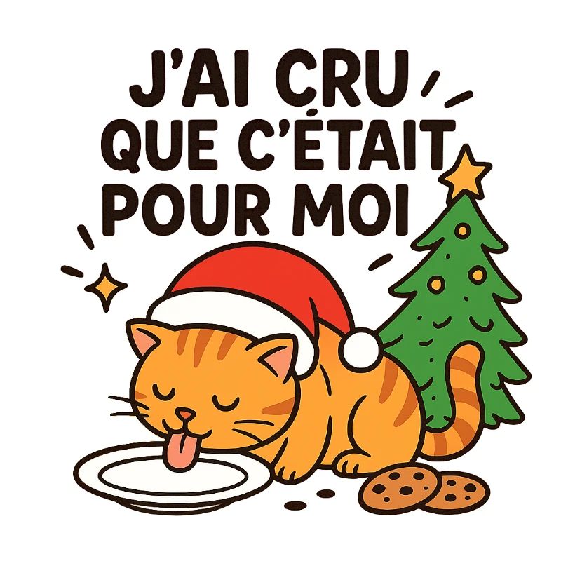 Weihnachtsfestliche Katze: Für mich