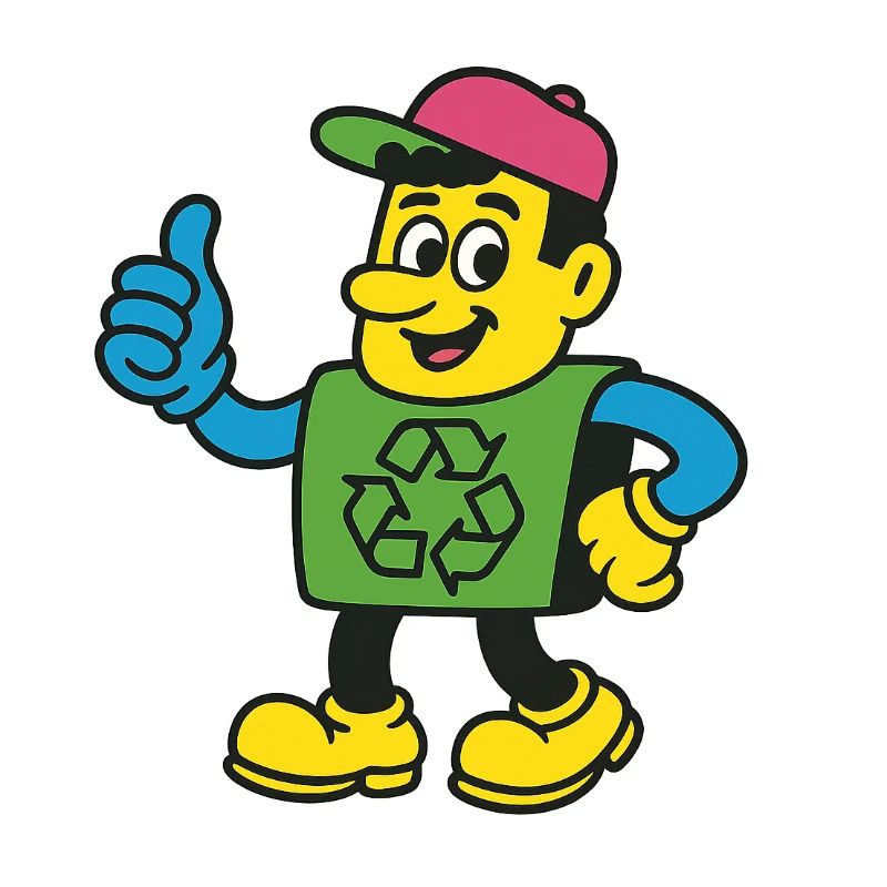 Recycle Hero Maskottchen-Tee