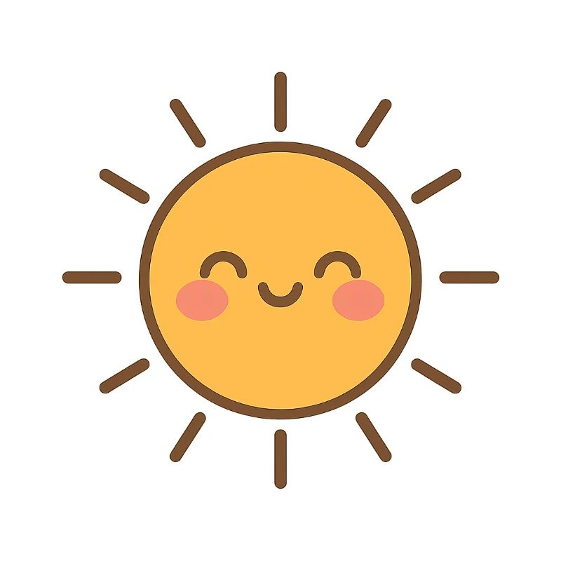 Sonne Süßes Lächeln