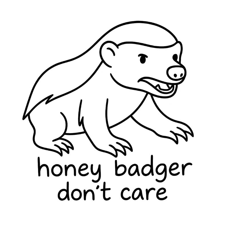 Honigdachs Humor Illustration