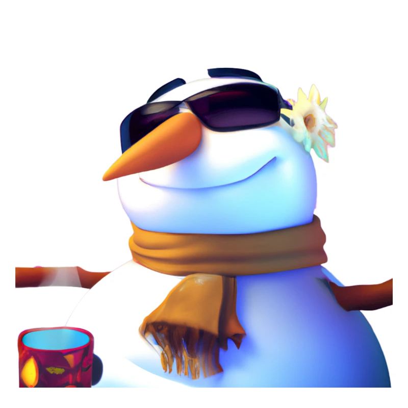 Schneemann mit Sonnenbrille