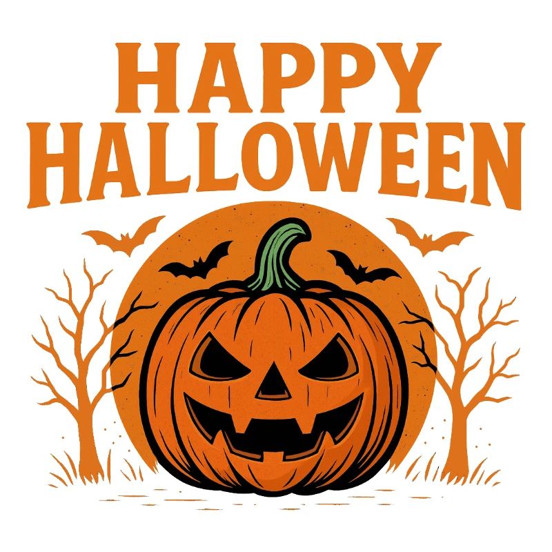 Fröhlicher Halloween Kürbisprint