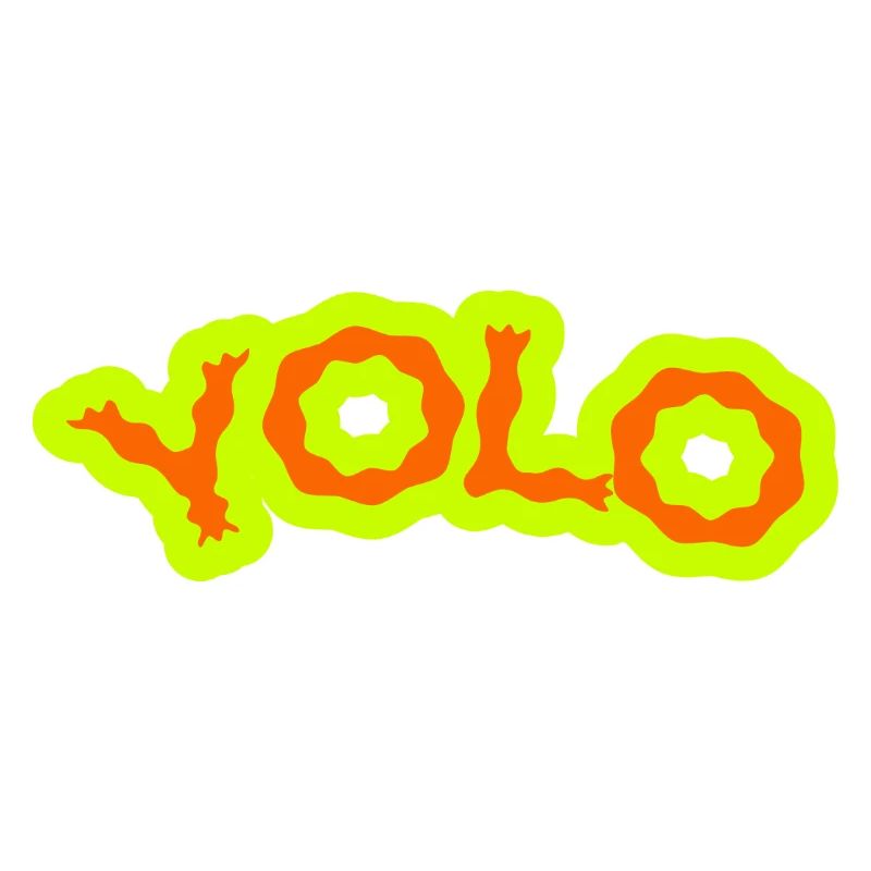 YOLO Neon Limette Psychedelisch