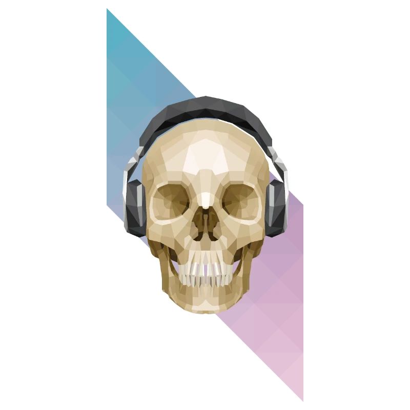 Polygonal Skull & Headphones