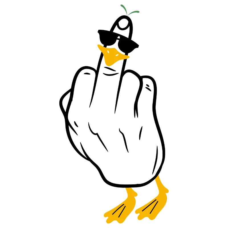 Gänse-Mittelfinger-Humor