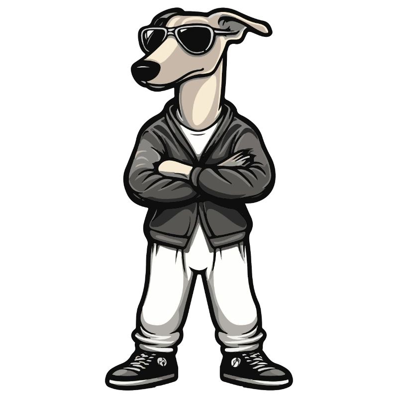 Greyhound Hund Comic