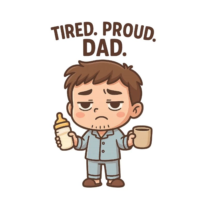 Müde. Stolz. Papa.
