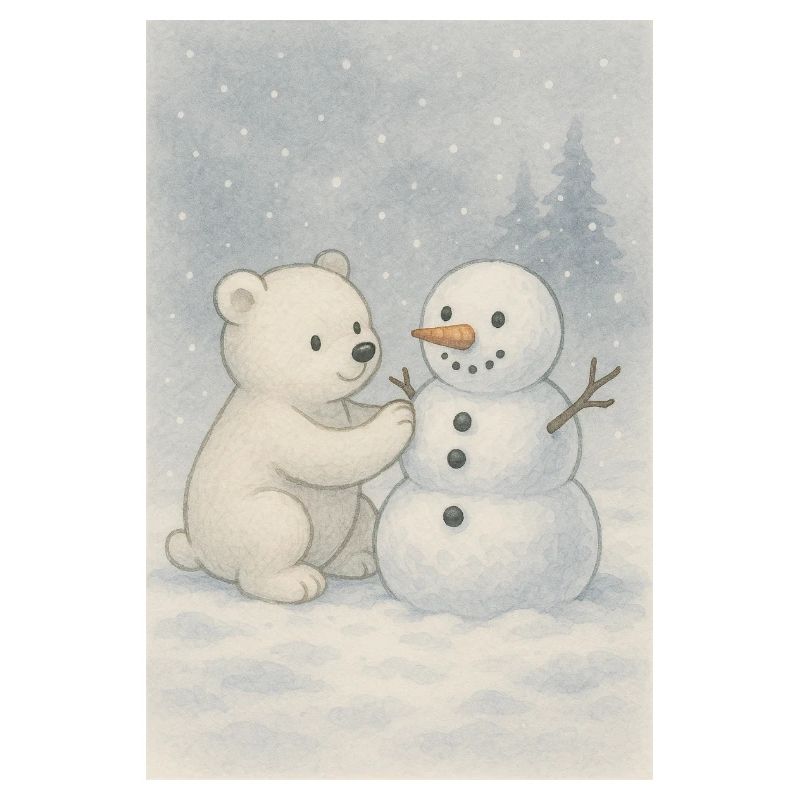 Eisbär und Schneemann