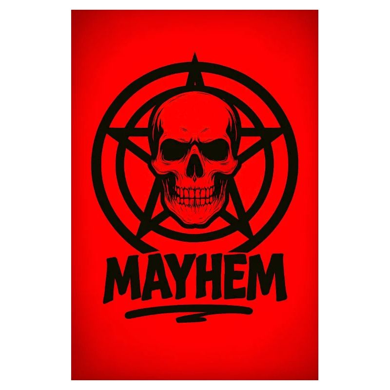 Mayhem Letters&Skull Logo