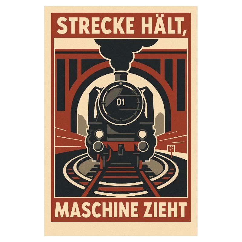 Railway Track Holds Machine Pulls