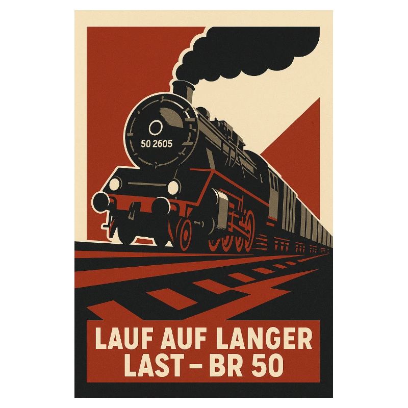 Railway Run on Long Load Freight Train