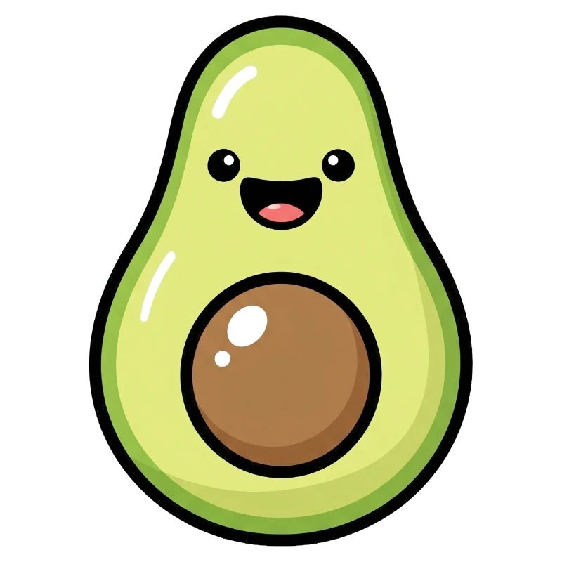 Niedliche Avocado Illustration