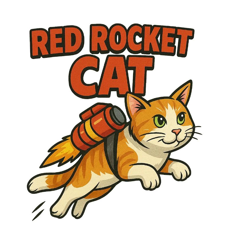 red rocket cat Logo