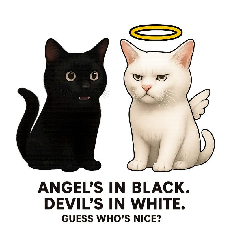 Engel gegen Teufel Katzen