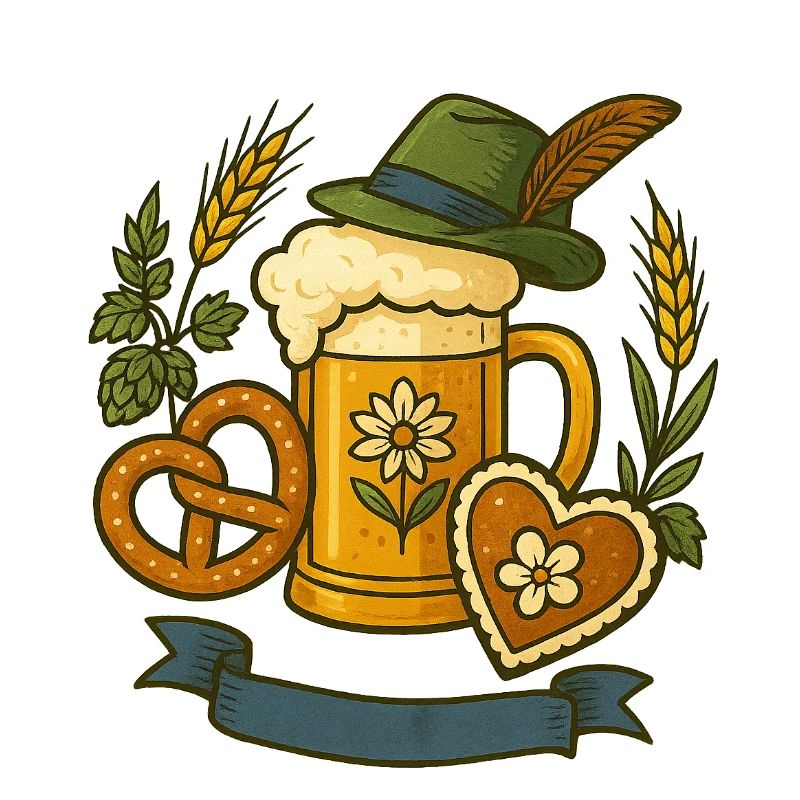 Bier Krug & Lebkuchen Design