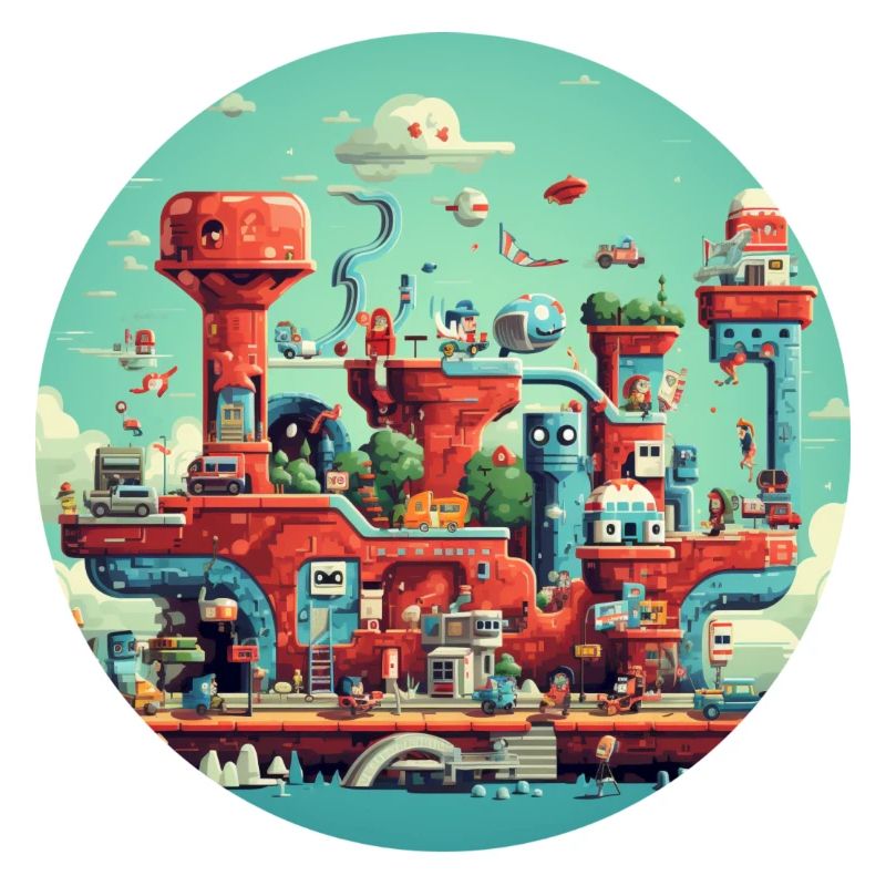 Nostalgisches Retro Videospiel