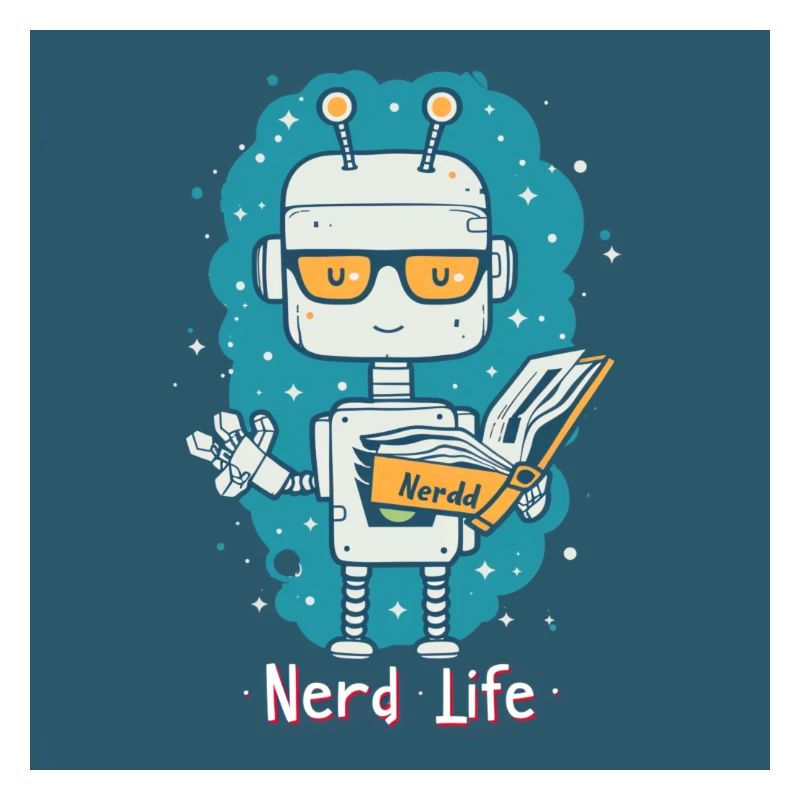 Süßer Nerd Roboter