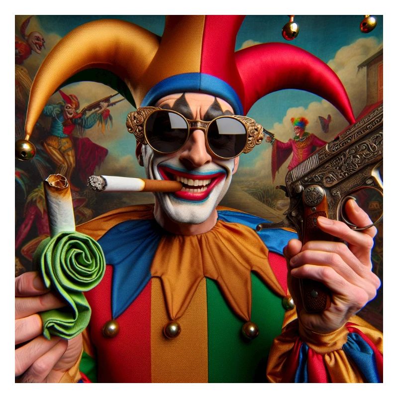Joker mit Sonnenbrille