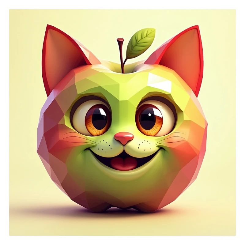 Katze Apfel