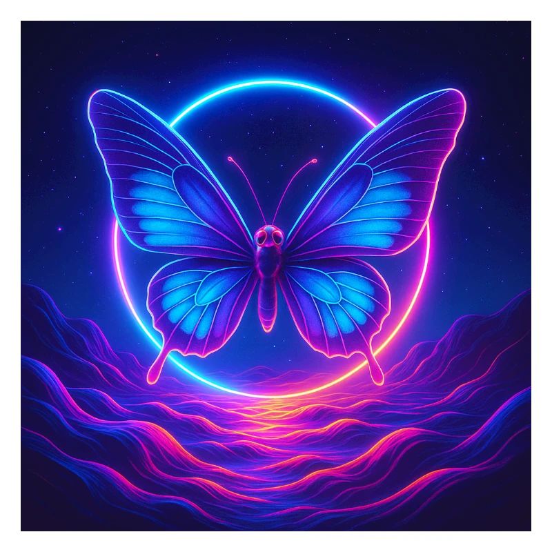 Neon Print Butterfly