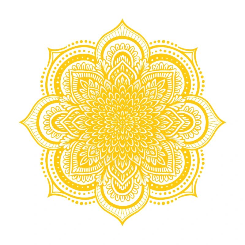 Mandala Gelb Sonne