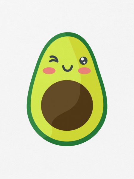 Süße Avocado Kawaii
