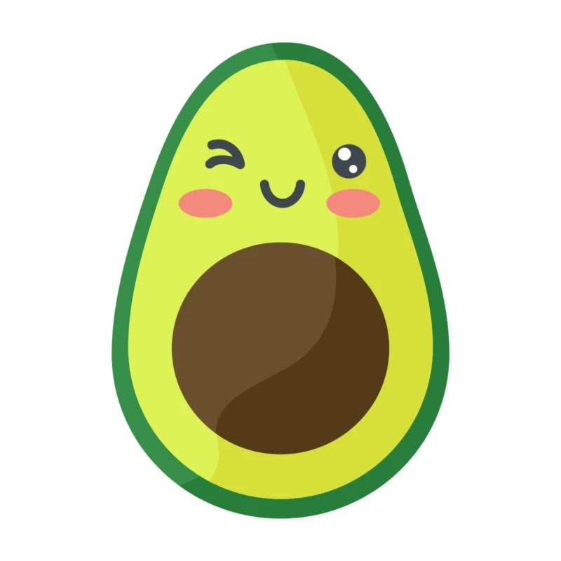 Süße Avocado Kawaii